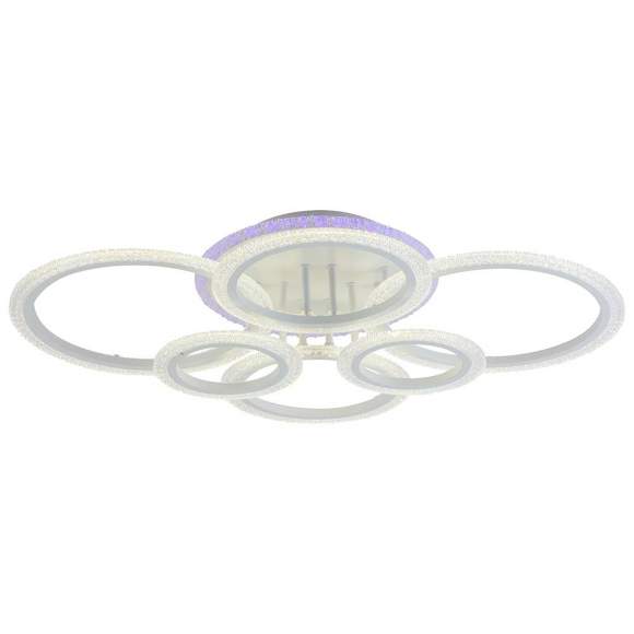 Светодиодная диммируемая люстра с ПДУ Profit Light 8086/6 WHT 132W+8W RGB Светодиодная диммируемая люстра с ПДУ Profit Light 8086/6 WHT 132W+8W RGB