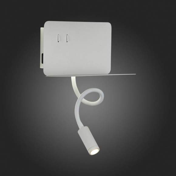 Настенный светодиодный светильник спот с полочкой, USB порт ST Luce Pinaggio SL1576.501.02 Настенный светодиодный светильник спот с полочкой, USB порт ST Luce Pinaggio SL1576.501.02