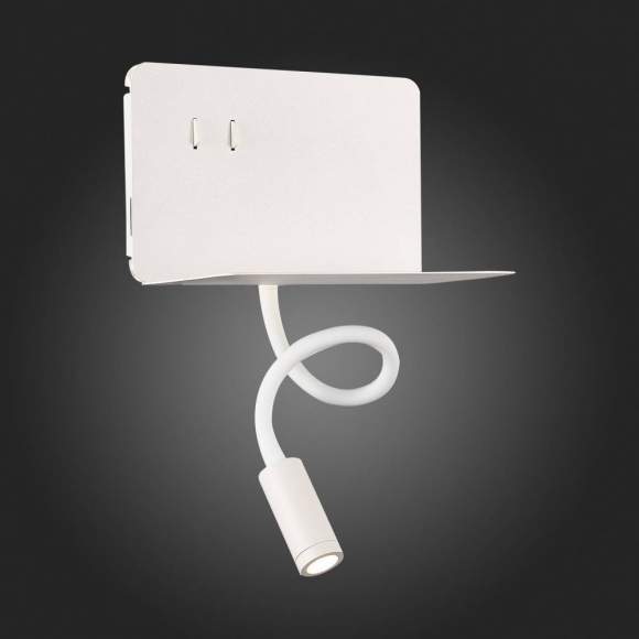 Настенный светодиодный светильник спот с полочкой, USB порт ST Luce Pinaggio SL1576.501.02 Настенный светодиодный светильник спот с полочкой, USB порт ST Luce Pinaggio SL1576.501.02