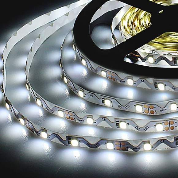 5м. Светодиодная гибкая лента холодного цвета 6500К 2835, 6W, 12V, 60LED/m, IP20 Elektrostandard (a052854)