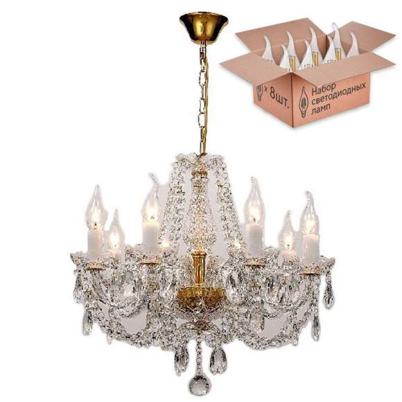 Люстра с лампочками Favourite Simone 1736-8P+Lamps Люстра с лампочками Favourite Simone 1736-8P+Lamps