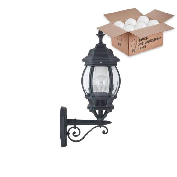 Уличный настенный светильник с лампочкой Favourite Paris 1806-1W+Lamps А60