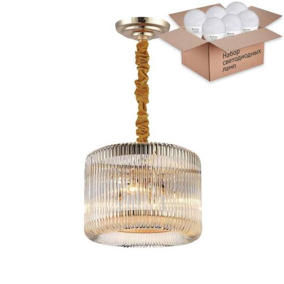 Подвесная люстра с лампочками Favourite Negociant 2094-4P+Lamps E14 P45 Подвесная люстра с лампочками Favourite Negociant 2094-4P+Lamps E14 P45