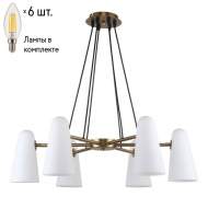 Подвесная люстра с лампочками Favourite Vision 2763-6P+Lamps E14 Свеча