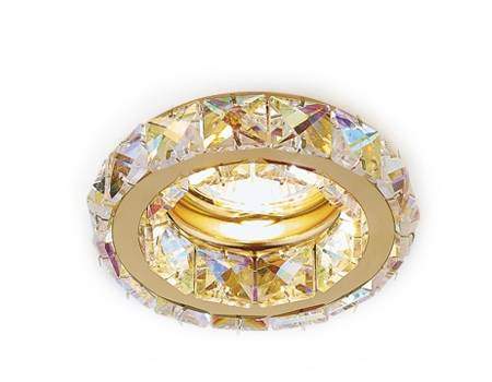 Встраиваемый светильник с хрусталем Ceiling Ambrella light K112 PR/G