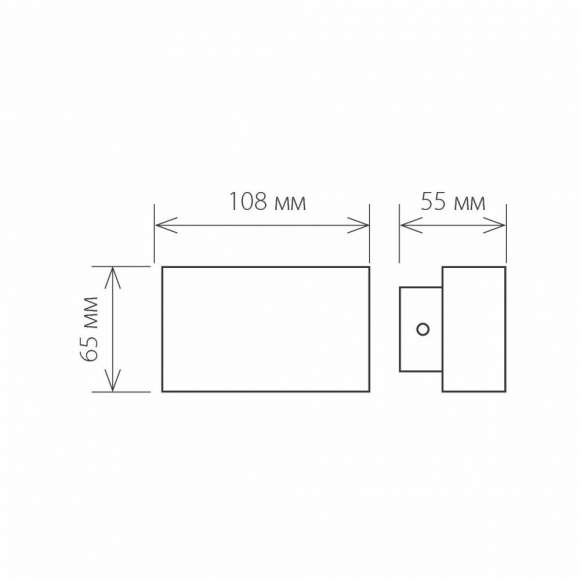 1555 TECHNO LED TWINKY DOUBLE серый Уличный настенный светодиодный светильник Elektrostandard (a038416)