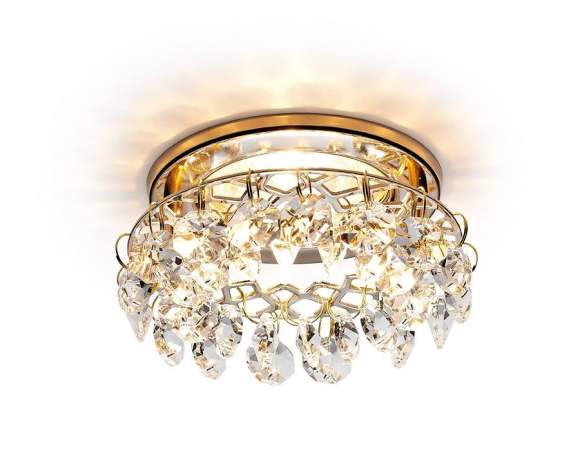 Встраиваемый светильник Ambrella light Crystal K7070 CL/G