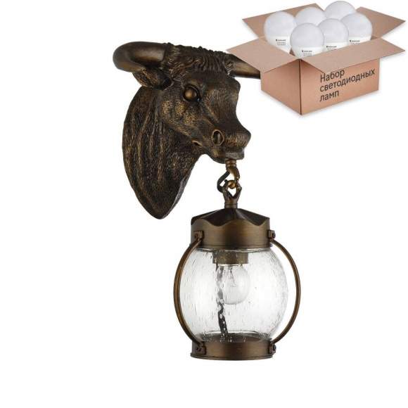Уличный настенный светильник Favourite Hunt с лампочкой 1847-1W+Lamps E27 P45 Уличный настенный светильник Favourite Hunt с лампочкой 1847-1W+Lamps E27 P45