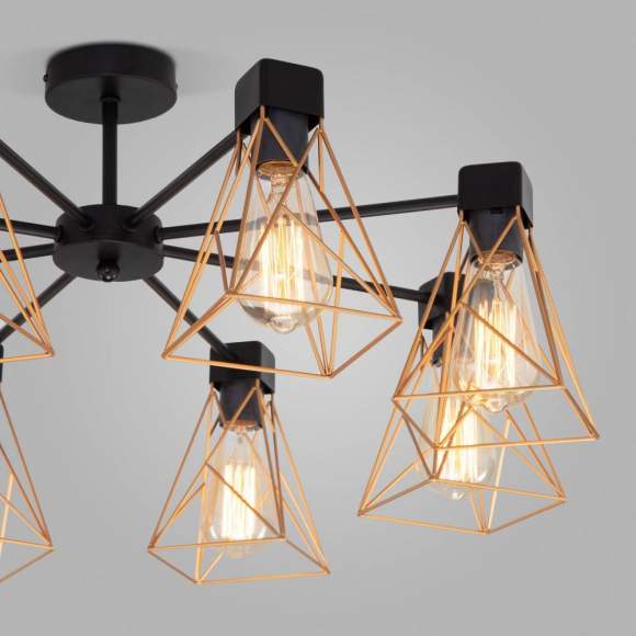 Люстра на штанге Eurosvet 70107/8 черный/латунь (a061403) Люстра на штанге Eurosvet 70107/8 черный/латунь (a061403)