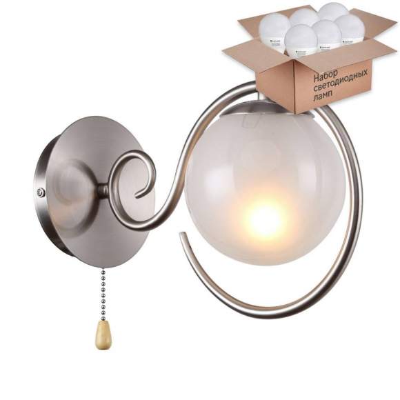 Бра с лампочкой F-Promo Fabbio 2349-1W+Lamps E14 P45 Бра с лампочкой F-Promo Fabbio 2349-1W+Lamps E14 P45