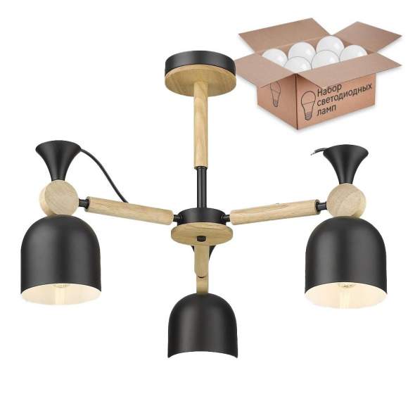 Люстра с лампочками  Velante 225-023-03+Lamps