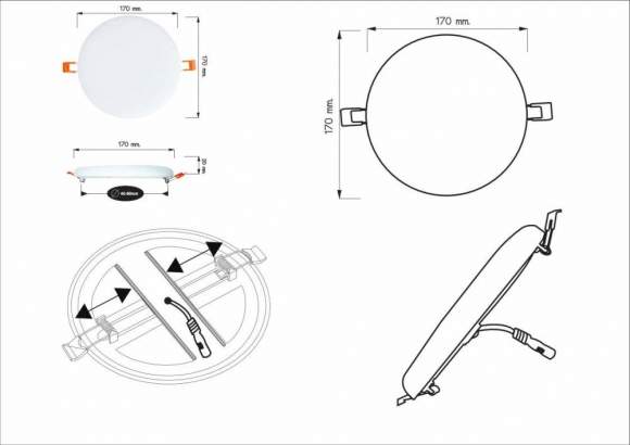 Светильник встраиваемый светодиодный Arte lamp Prior A7983PL-1WH Светильник встраиваемый светодиодный Arte lamp Prior A7983PL-1WH
