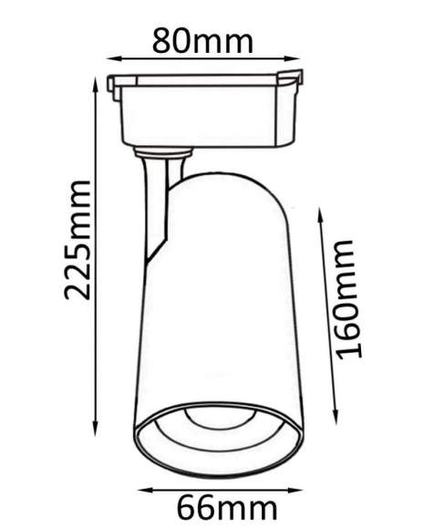 Однофазный LED светильник 20W 4000К для трека Crystal Lux CLT 0.11 (CLT 0.31 006 20W WH ) Однофазный LED светильник 20W 4000К для трека Crystal Lux CLT 0.11 (CLT 0.31 006 20W WH )