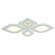 Светодиодная диммируемая люстра с ПДУ Profit Light 8082/2+2 WHT 138W+7W RGB