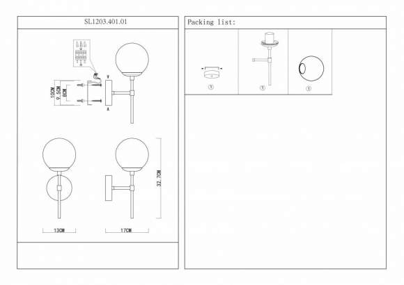 Бра ST-Luce LIMANO SL1203.401.01