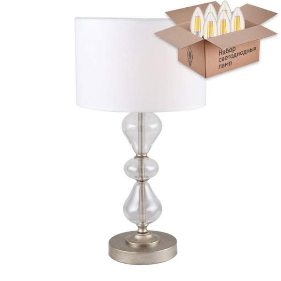 Настольная лампа с лампочкой Favourite Ironia 2554-1T+Lamps E14 Свеча Настольная лампа с лампочкой Favourite Ironia 2554-1T+Lamps E14 Свеча