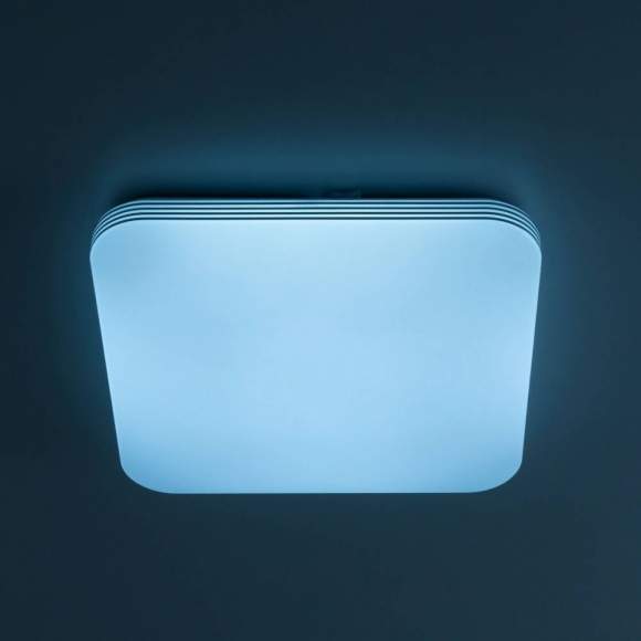 Потолочный светодиодный светильник с пультом ДУ (инфракрасный) и RGB подсветкой Citilux Симпла CL714K480G