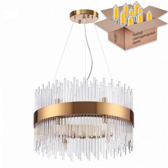 Подвесная люстра с лампочками Odeon Light Focco 4722/12+Lamps G9