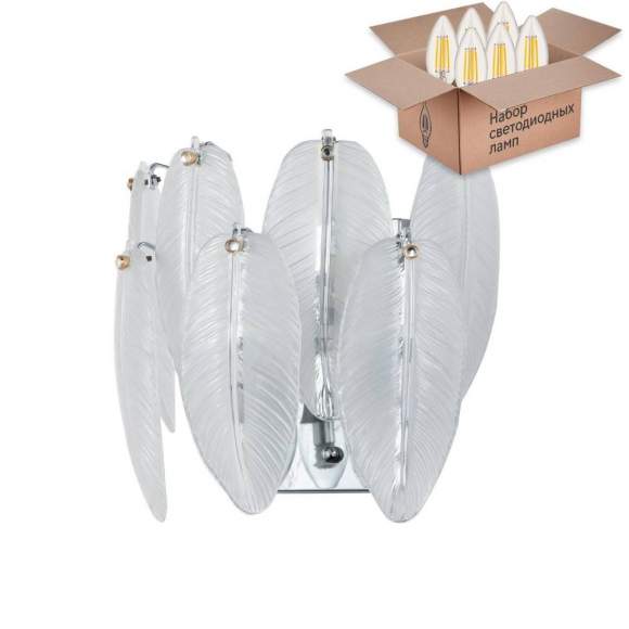 Настенный светильник с лампочками Favourite Beluta 3018-2W+Lamps E14 Свеча