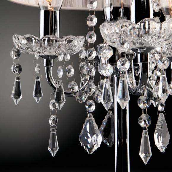 2045/3T Настольная лампа Eurosvet хром/белый