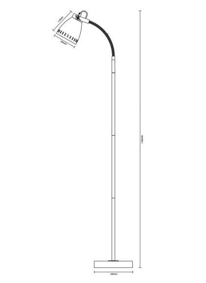 Торшер Camelion KD-428F New York С01 белый